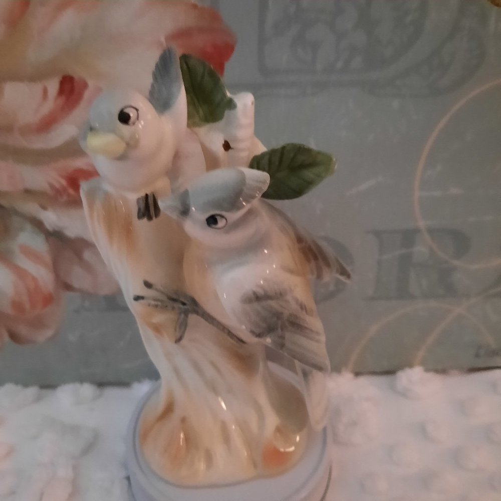 Vintage Bluejay Figurine Mommy & Baby